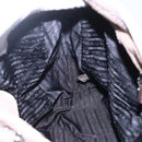 PRADA Tote Bag Leather Beige Silver Auth yk19816-20