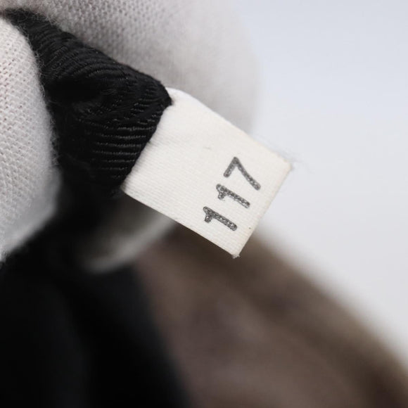 PRADA Tote Bag Leather Beige Silver Auth yk19816