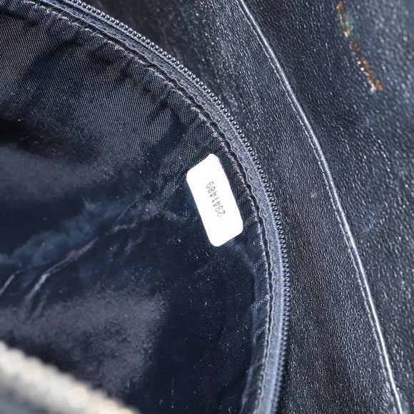 CHANEL Matelasse Shoulder Bag Lamb Skin Black Gold CC Auth yk19820