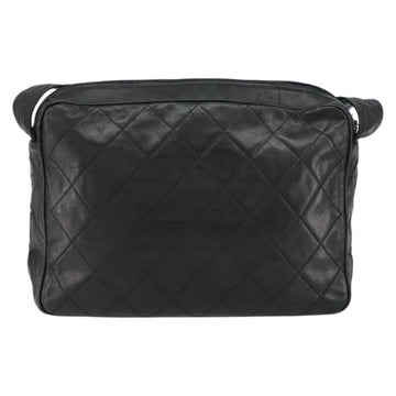 CHANEL Matelasse Shoulder Bag Lamb Skin Black Gold CC Auth yk19820 - 0