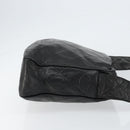 CHANEL Matelasse Shoulder Bag Lamb Skin Black Gold CC Auth yk19820-3