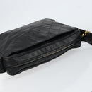 CHANEL Matelasse Shoulder Bag Lamb Skin Black Gold CC Auth yk19820-6