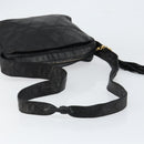 CHANEL Matelasse Shoulder Bag Lamb Skin Black Gold CC Auth yk19820-7