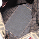 FENDI Zucca Canvas Hand Bag Black Brown Auth yk19822-11