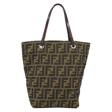 FENDI Zucca Canvas Hand Bag Black Brown Auth yk19822 - 0