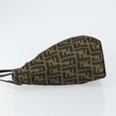FENDI Zucca Canvas Hand Bag Black Brown Auth yk19822-4