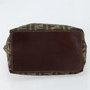 FENDI Zucca Canvas Hand Bag Black Brown Auth yk19822-5