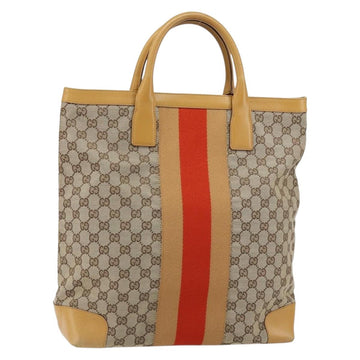 GUCCI GG Canvas Sherry Line Hand Bag Beige Red 002 1093 3444 Auth yk19823