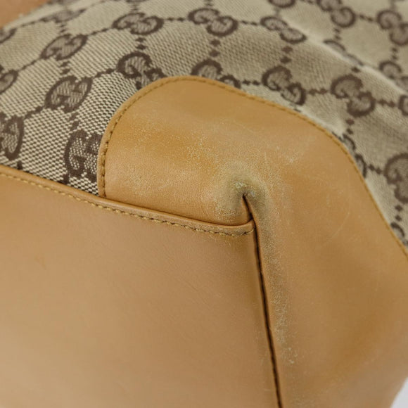 GUCCI GG Canvas Sherry Line Hand Bag Beige Red 002 1093 3444 Auth yk19823