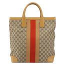 GUCCI GG Canvas Sherry Line Hand Bag Beige Red 002 1093 3444 Auth yk19823-2