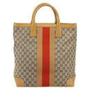 GUCCI GG Canvas Sherry Line Hand Bag Beige Red 002 1093 3444 Auth yk19823-3