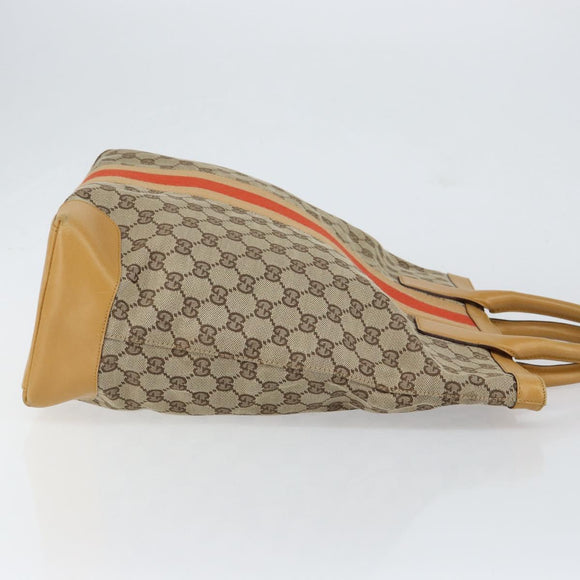 GUCCI GG Canvas Sherry Line Hand Bag Beige Red 002 1093 3444 Auth yk19823