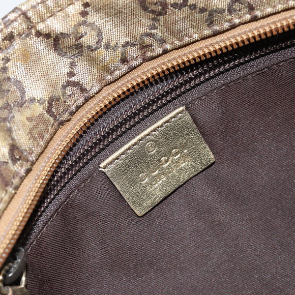 GUCCI GG Crystal Shoulder Bag Beige Gold 189749 Auth yk19824