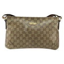 GUCCI GG Crystal Shoulder Bag Beige Gold 189749 Auth yk19824-2