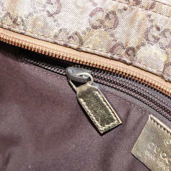 GUCCI GG Crystal Shoulder Bag Beige Gold 189749 Auth yk19824