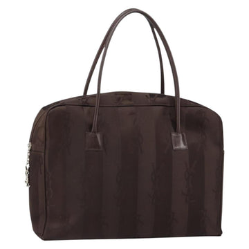 SAINT LAURENT Cassandra Hand Bag Nylon Black Auth yk19827