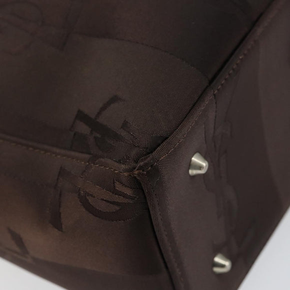 SAINT LAURENT Cassandra Hand Bag Nylon Black Auth yk19827