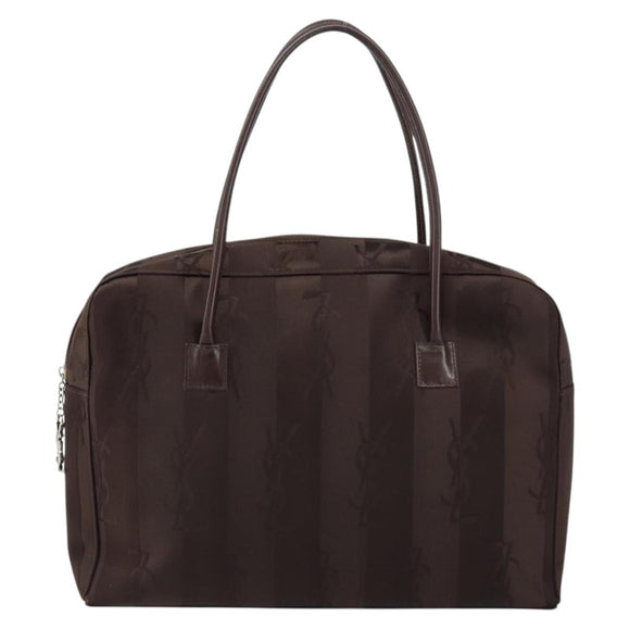 SAINT LAURENT Cassandra Hand Bag Nylon Black Auth yk19827