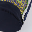 VERSACE Shoulder Bag Cotton Green Gold Auth yk19828-15