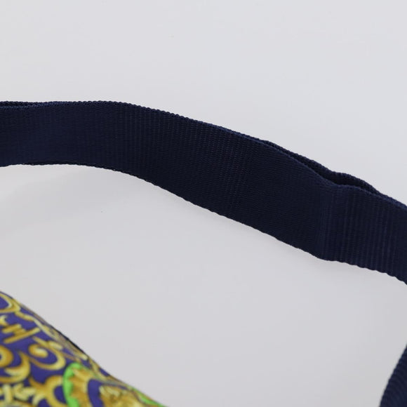 VERSACE Shoulder Bag Cotton Green Gold Auth yk19828