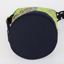 VERSACE Shoulder Bag Cotton Green Gold Auth yk19828-5