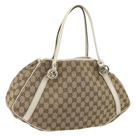 GUCCI GG Canvas GG Twins Tote Bag Beige Gold 232963 Auth yk19838