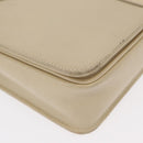 SAINT LAURENT Shoulder Bag Leather Beige Gold Auth yk19842-9