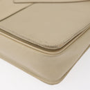 SAINT LAURENT Shoulder Bag Leather Beige Gold Auth yk19842-14