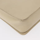 SAINT LAURENT Shoulder Bag Leather Beige Gold Auth yk19842-15