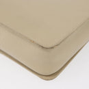 SAINT LAURENT Shoulder Bag Leather Beige Gold Auth yk19842-16