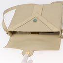 SAINT LAURENT Shoulder Bag Leather Beige Gold Auth yk19842-10