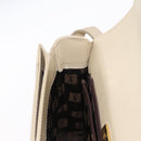 SAINT LAURENT Shoulder Bag Leather Beige Gold Auth yk19842-19