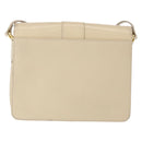 SAINT LAURENT Shoulder Bag Leather Beige Gold Auth yk19842-2