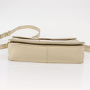 SAINT LAURENT Shoulder Bag Leather Beige Gold Auth yk19842-5