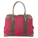 FENDI Hand Bag Coated Canvas Pink Gold Auth yk19843-13