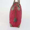 FENDI Hand Bag Coated Canvas Pink Gold Auth yk19843-3