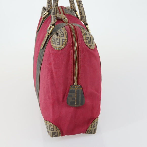 FENDI Hand Bag Coated Canvas Pink Gold Auth yk19843