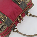 FENDI Hand Bag Coated Canvas Pink Gold Auth yk19843-6