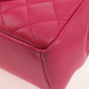 CHANEL Matelasse Chain Shoulder Bag Lamb Skin Pink Gold CC Auth yk19844A-14