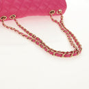 CHANEL Matelasse Chain Shoulder Bag Lamb Skin Pink Gold CC Auth yk19844A-7