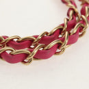 CHANEL Matelasse Chain Shoulder Bag Lamb Skin Pink Gold CC Auth yk19844A-8