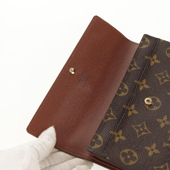 LOUIS VUITTON Pochette Porte Monnaie Credit Long Wallet M61726 LV Auth yk19850V