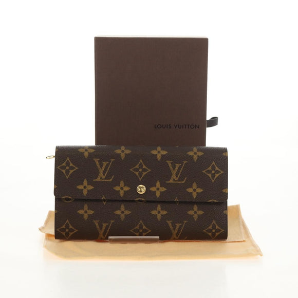 LOUIS VUITTON Pochette Porte Monnaie Credit Long Wallet M61726 LV Auth yk19850V