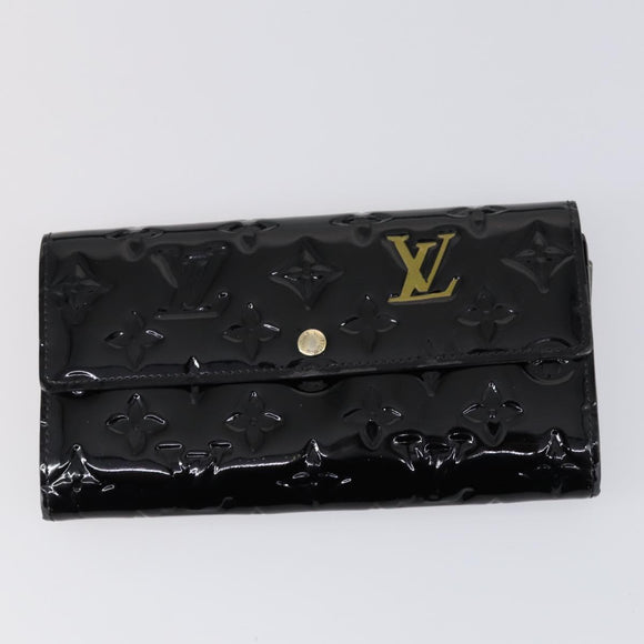 LOUIS VUITTON Monogram Epi Vernis Wallet 5 Set Black Amarante LV Auth yk19854