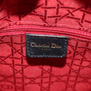 Christian Dior Canage Lady Dior Hand Bag Lamb Skin Black Gold Auth yk19860V-17