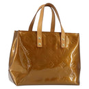 LOUIS VUITTON Monogram Vernis Reade PM Hand Bag Bronze M91146 LV Auth yk19861-1