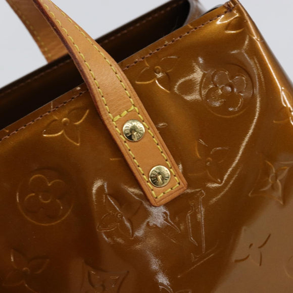LOUIS VUITTON Monogram Vernis Reade PM Hand Bag Bronze M91146 LV Auth yk19861