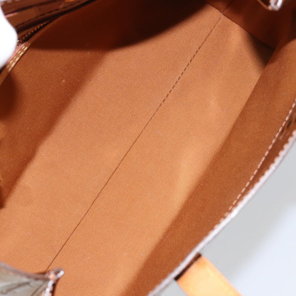 LOUIS VUITTON Monogram Vernis Reade PM Hand Bag Bronze M91146 LV Auth yk19861