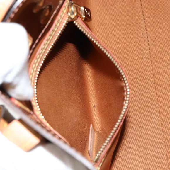 LOUIS VUITTON Monogram Vernis Reade PM Hand Bag Bronze M91146 LV Auth yk19861