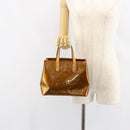 LOUIS VUITTON Monogram Vernis Reade PM Hand Bag Bronze M91146 LV Auth yk19861-22